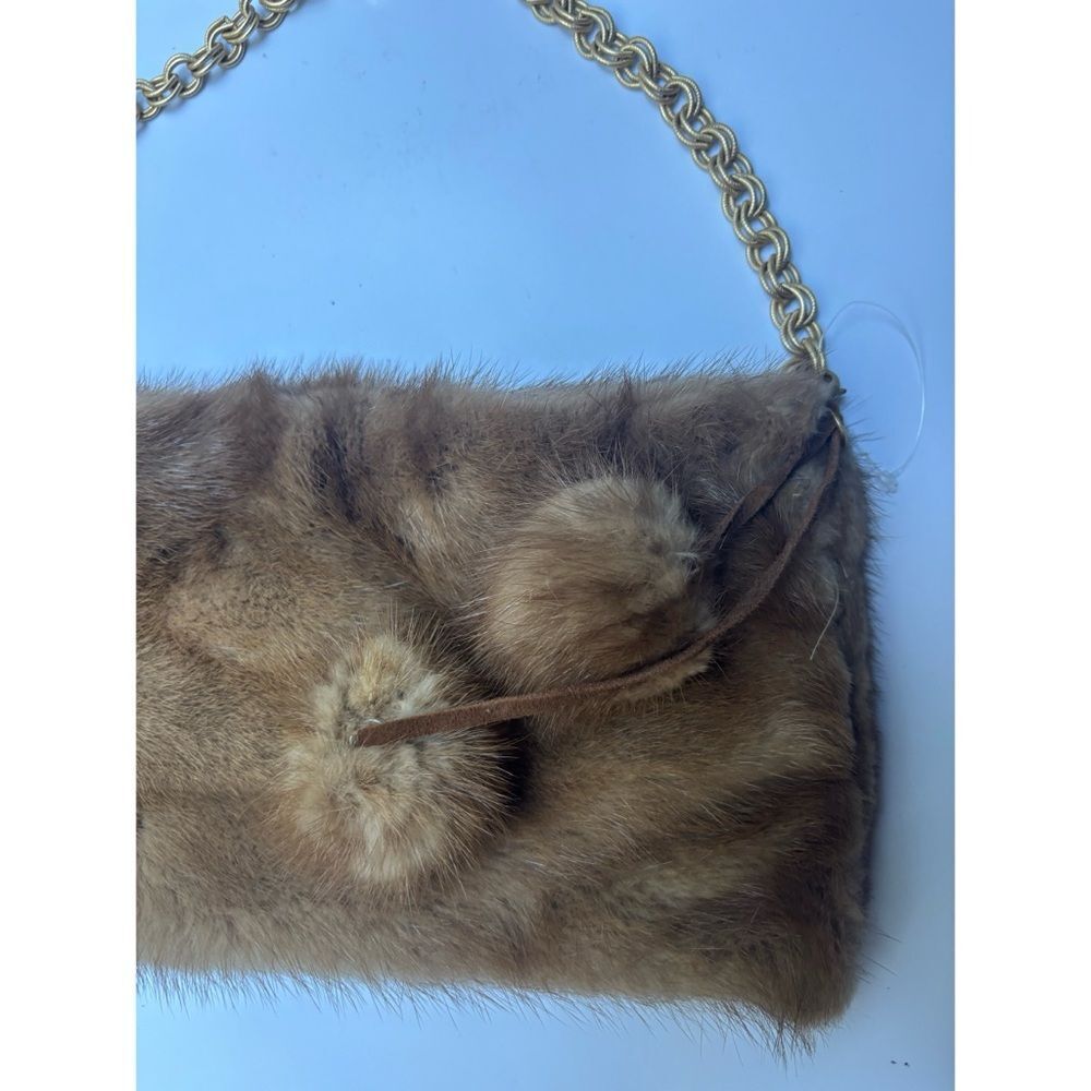 Vintage Ella Gray Collection Natural Mink Fur Shoulder Bag - Picture 4 of 9